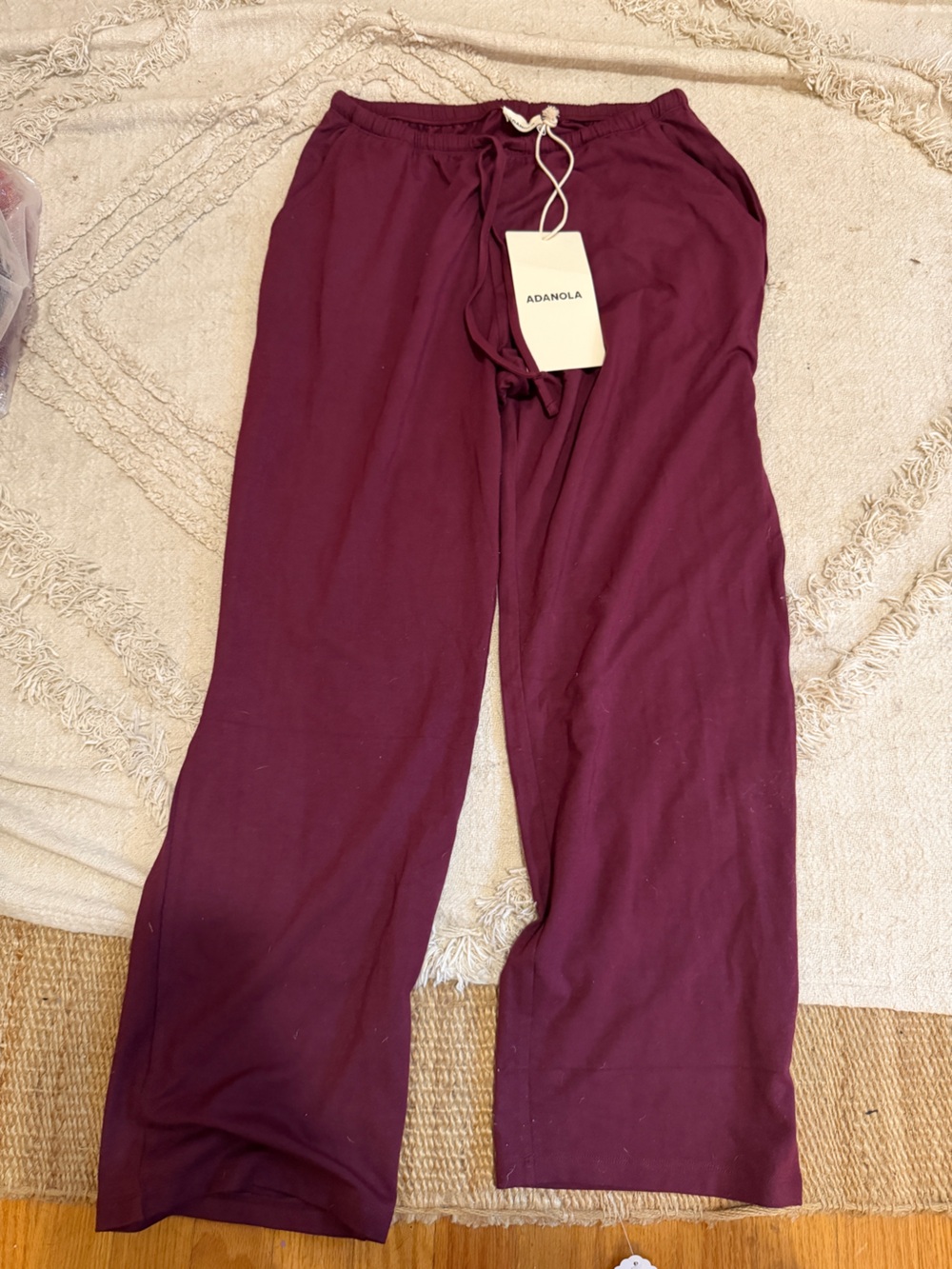 Adanola Wine Wide-Leg Pants